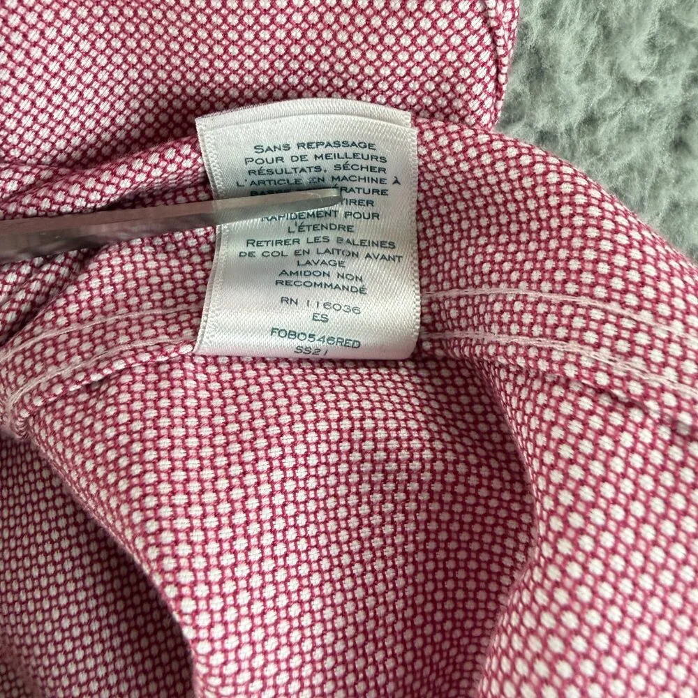 Charles Tyrwhitt Button-Up Dress Shirt Mens Large Pink‎ Extra Slim Fit Non-Iron